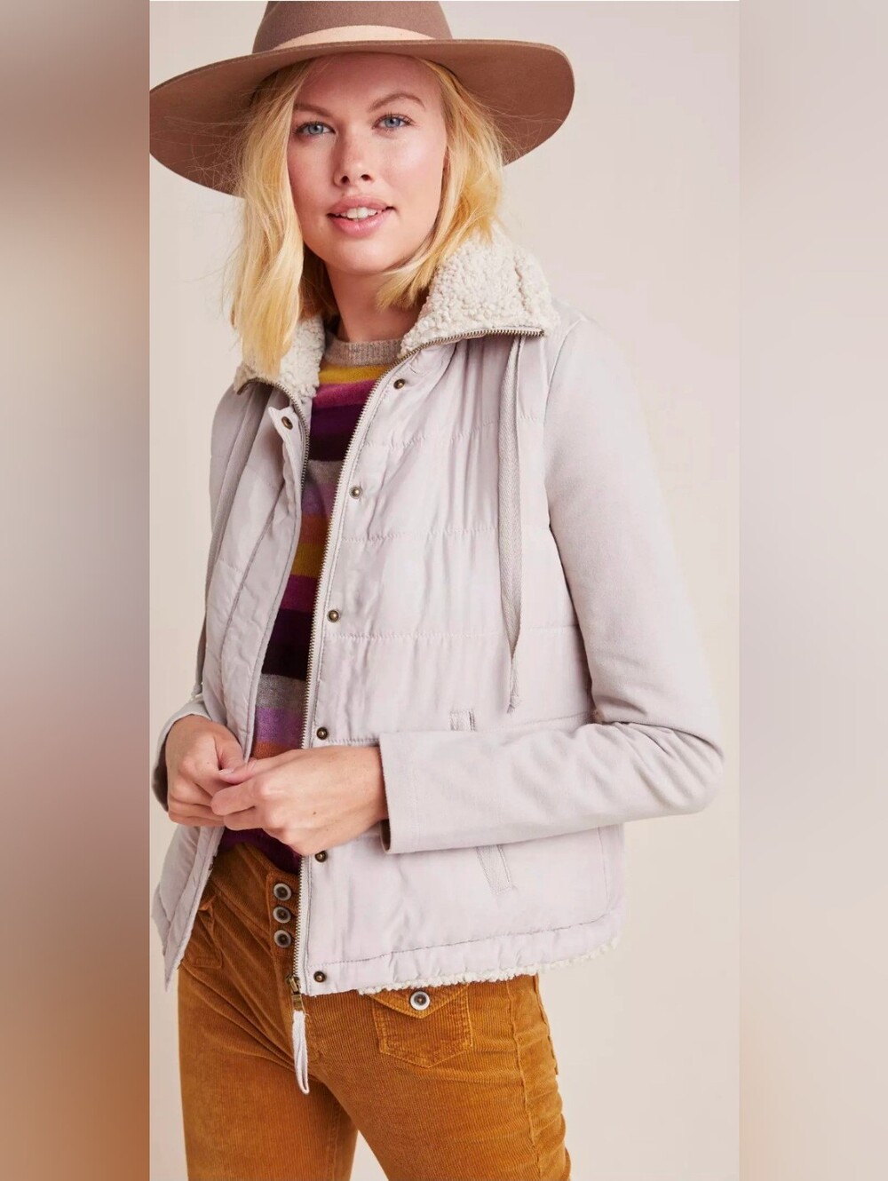Womens Marrakech NWT Tia Quilted Sherpa Jacket Small